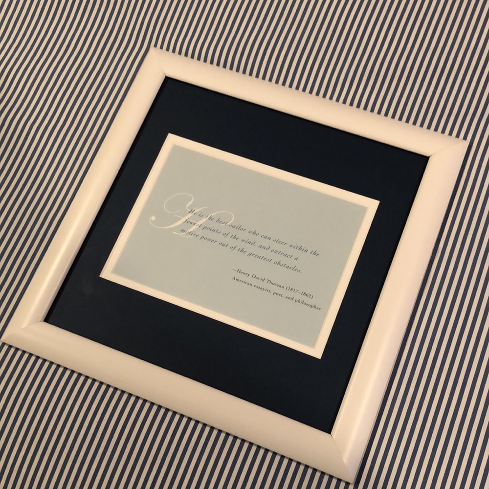 Framed Thoreau quote
